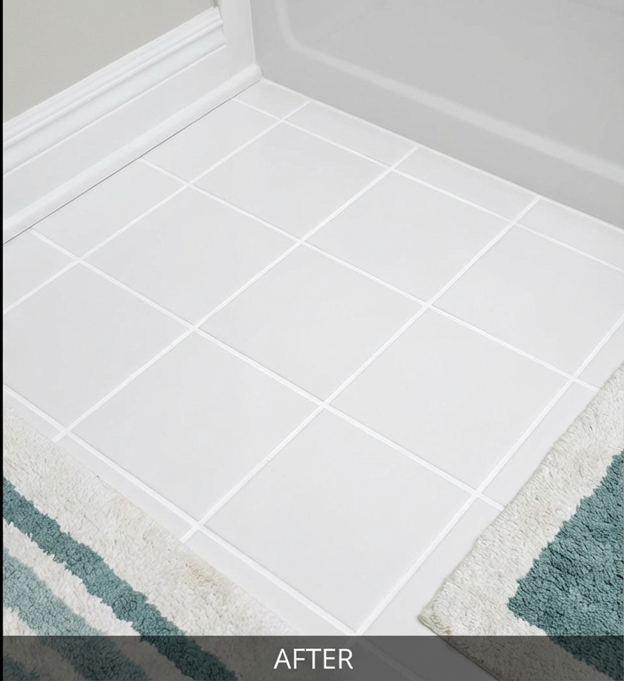 Tile and grout after cleaning